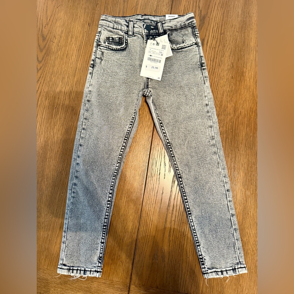 Zara Girls Acid Wash Skinny Jeans